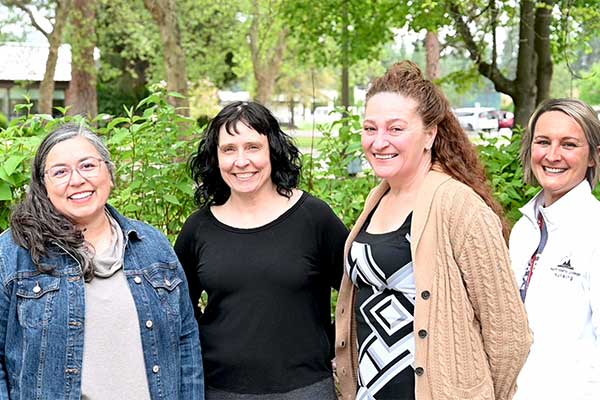 Staff group photo on campus