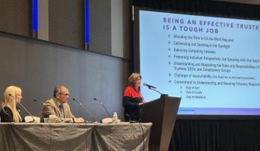 NWCCU Conference, Trustees at the podium speaking